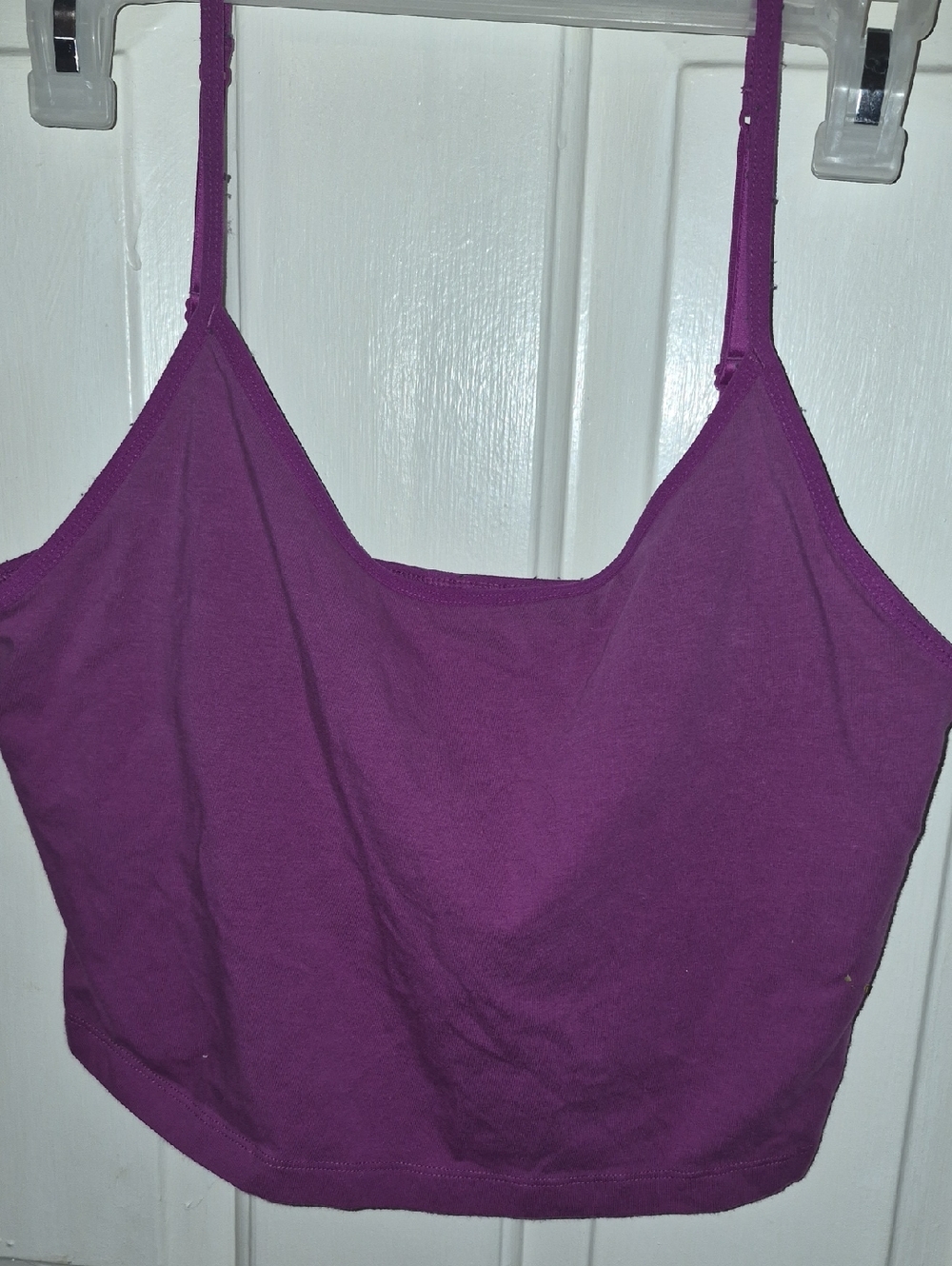 PINK  Purple Cropped Cami With Built In Bra Light Support Size XL
